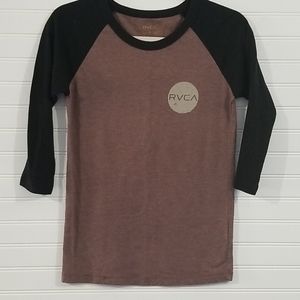 RVCA 3/4 sleeve women's XS baseball tee